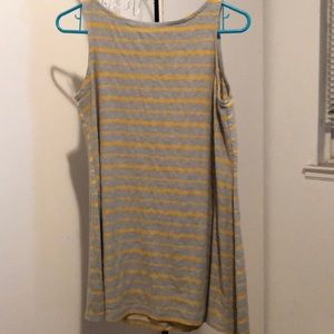 Forever 21 Yellow/Gray Striped Dress